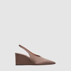 알라이아 여성 큐브 웨지 새틴 슬링백 - Alaia Womens Cube Wedge Sat…