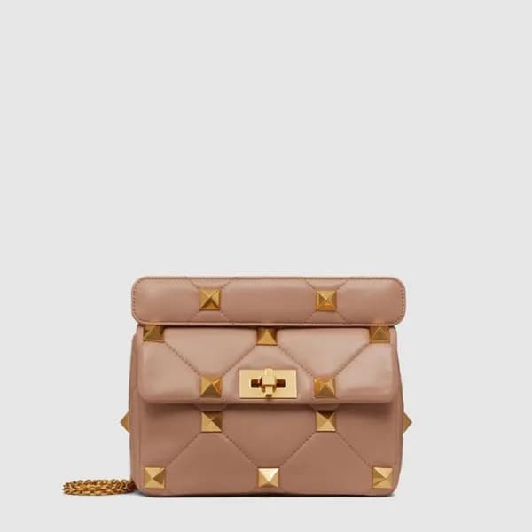 발렌티노 여성 미디엄 로만 스터드 체인 숄더 백 - Valentino Womens Medi… - 1