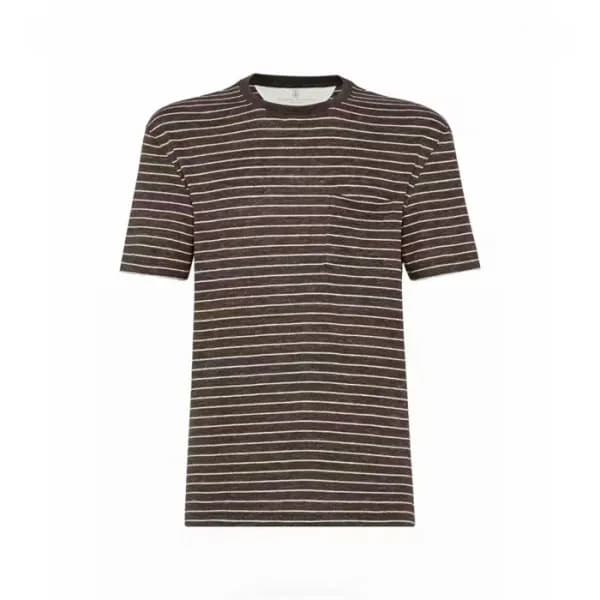 브루넬로쿠치넬리 남성 라운드 티셔츠 - Brunello Cucinelli Mens Roun… - 1