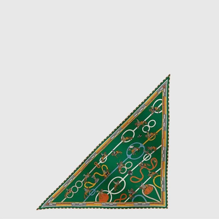 에르메스 여성 파사드와 사펜타인 자이언트 트라이앵글 스카프 - Hermes Womens Passades et Serpentines Giant Triangle Scarf - acc8826x - 1