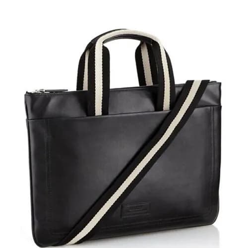 [발리] 블랙 수입가죽 남성용 서류가방 - ba0023b Bally Black Leathe… - 1
