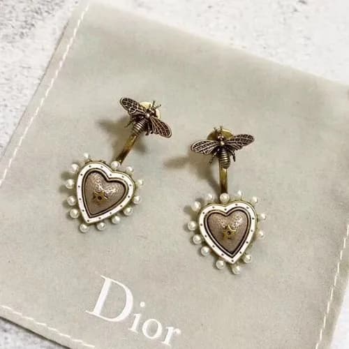 Dior Rose Gold Earring - 디올 여성용 18k도금 로즈 골드 귀걸이 - 1