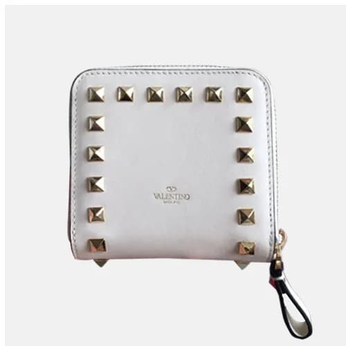 Valentino 2018 Rockstud Leather Zippy Coin Purse -… - 1