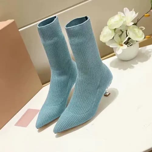 Miumiu 2018 Ladies knit Glitter Boots - 미우미우 니트 글리… - 1