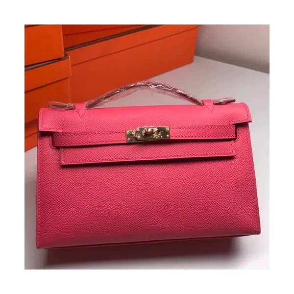 Hermes Mini Kelly Epsom Leather Tote Bag / Clutch … - 1