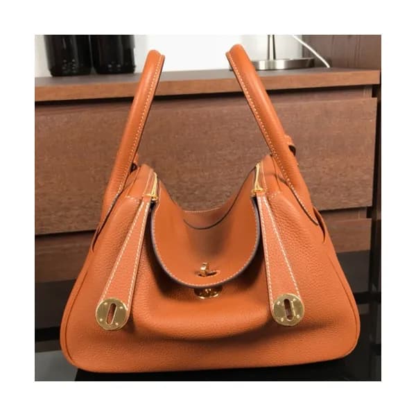Hermes Lindy Togo Leather Tote Shoulder Bag ,26cm …