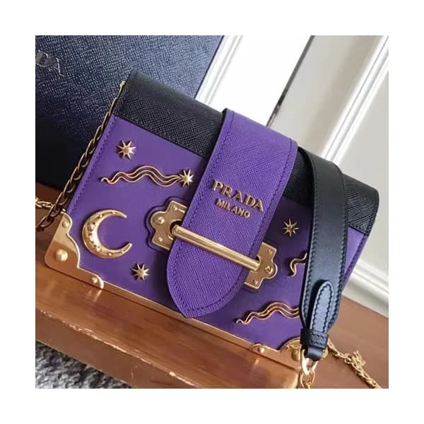 Prada 2018 Cahier Leather Shoulder Bag,18cm - 프라다 … - 1