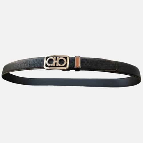 Salvatore Ferragamo 2019 Mens Gancini Buckle Leath… - 1