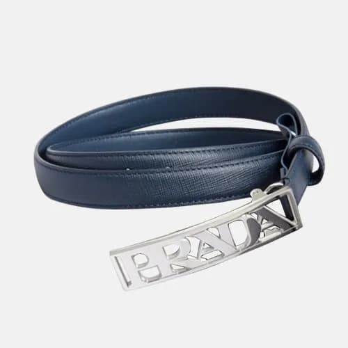 Prada 2019 Ladies Box Logo Business Leather Belt -… - 1