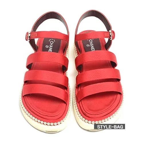 Chanel 2019 Women's CC Logo Preal Strap Sandal… - 1