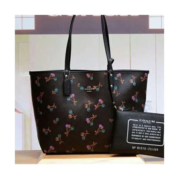 Coach Riversible Tote Shoulder Shopper Bag,32cm - … - 1