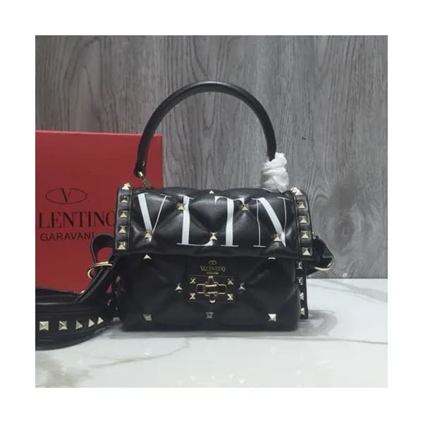 Valentino 2019 Leather Rockstud Spike Tote Shoudle… - 1