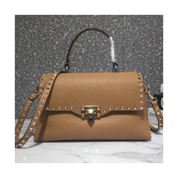 Valentino 2019 Leather Rockstud Tote Shoudler Bag,… - 1