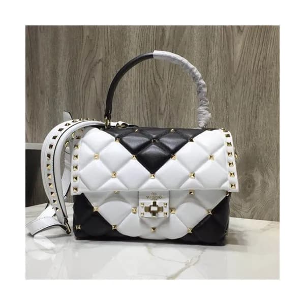 Valentino 2019 Leather Rockstud Tote Shoudler Bag,… - 1