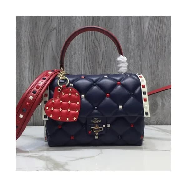 Valentino 2019 Leather Ruckstud Tote Shoudler Bag,… - 1
