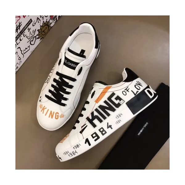 [트렌디]Dolce&Gabbana 2019 Mens Calfskin Graffit Snea… - 1