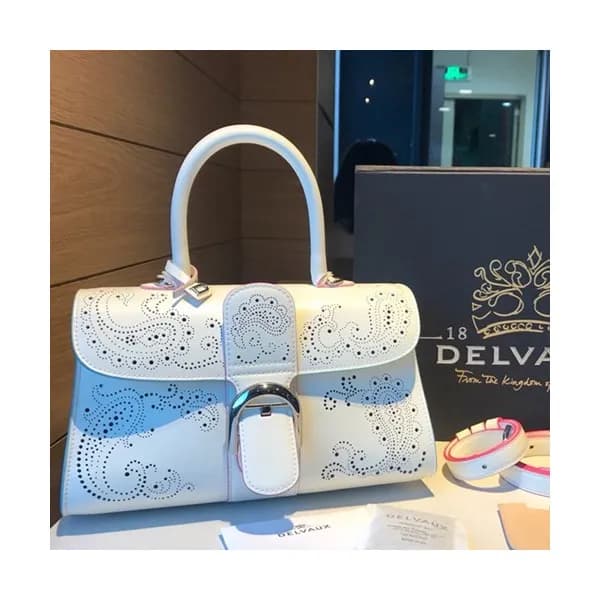 Delvaux 2019 Brillant Leather Tote Shoulder Bag,28… - 1