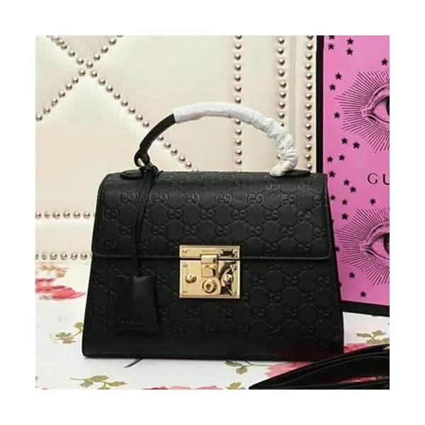Gucci 2019 Supreme Padlock Tote Shoulder Bag,28CM … - 1