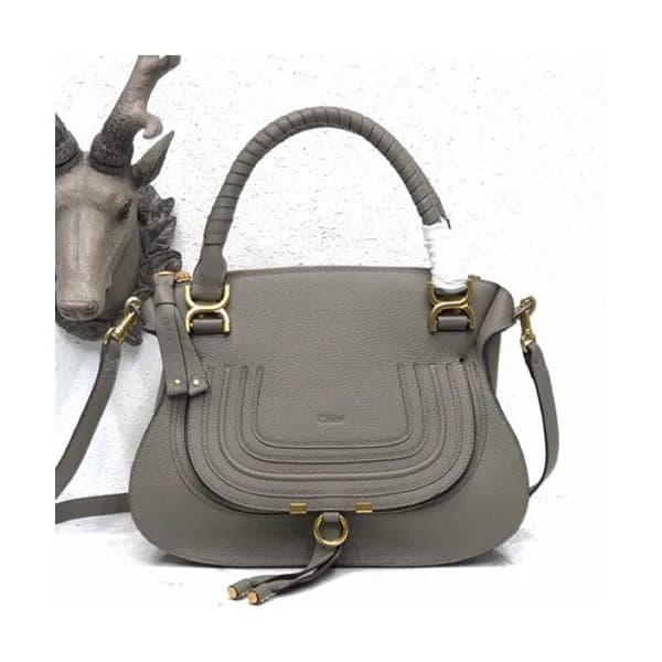 Chole 2019 Marcie Leather Tote Shoulder Bag, 36cm … - 1