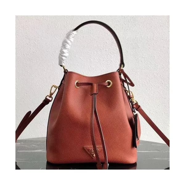Prada 2019 Woman Leather Bucket Tote Shoulder Bag,… - 1