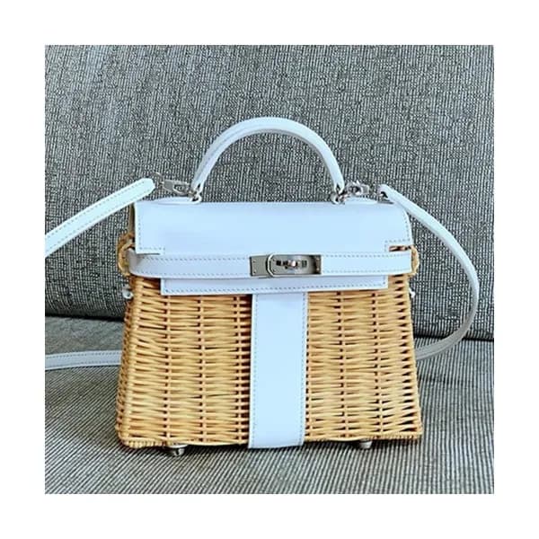 Hermes 2019 Kelly Picnic Rattan Tote Bag - 에르메스 20… - 1