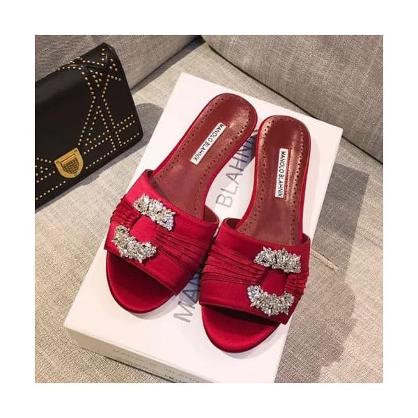 Monolo Blahnik 2019 Ladies Silk Slipper - 마놀로 블라닉 … - 1
