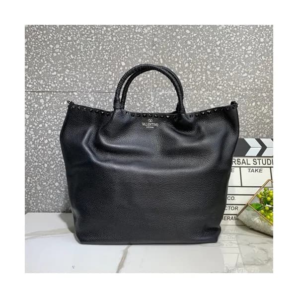 Valentino 2019 Leather Tote Shoudler Shopper Bag,3… - 1