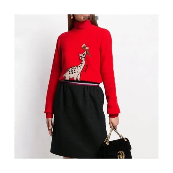 Gucci 2019 Womens Casual Crew-neck Wool Sweater - … - 1