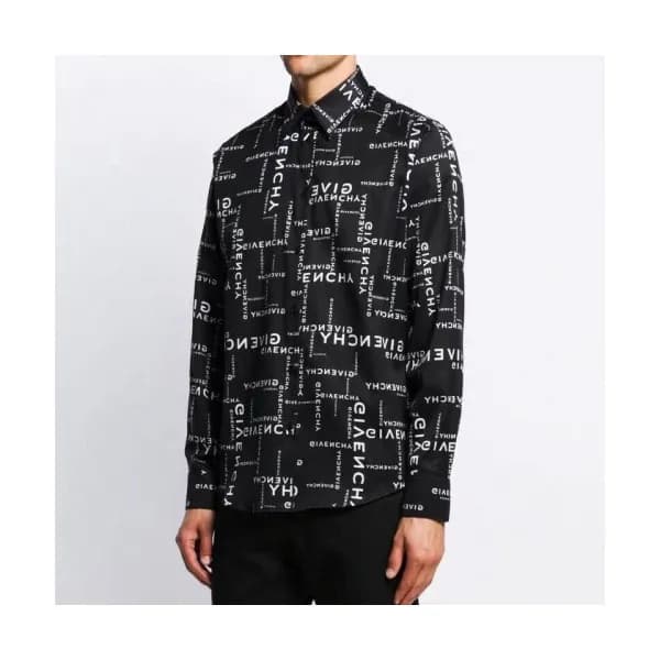 Givenchy Mens Dress Shirts - 지방시 남성 블랙 셔츠 Giv295x - 1