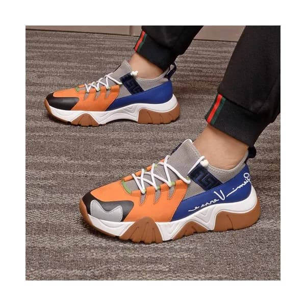 Versace 2020 Mens Leather Sneakers - 베르사체 2020 남성용… - 1