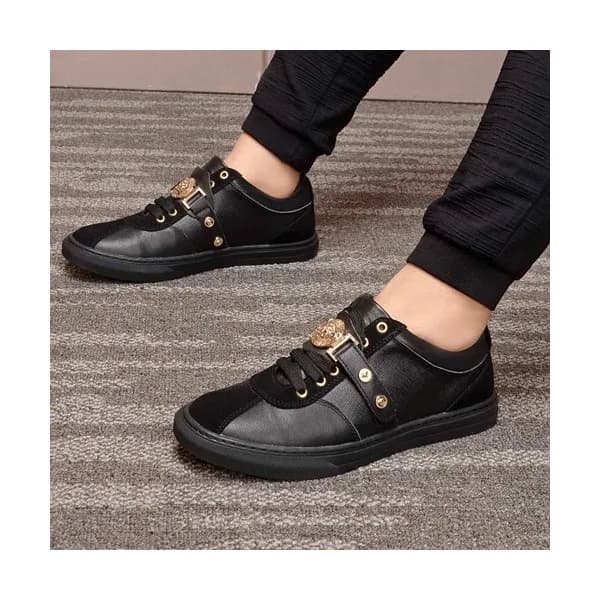 Versace 2020 Mens Leather Sneakers - 베르사체 2020 남성용… - 1