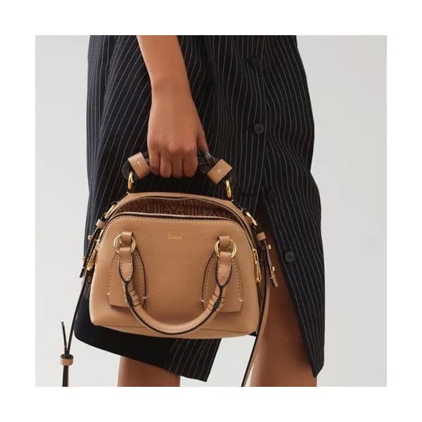 Chole 2020 Daria Leather Tote Shoulder Bag, 22cm -… - 1