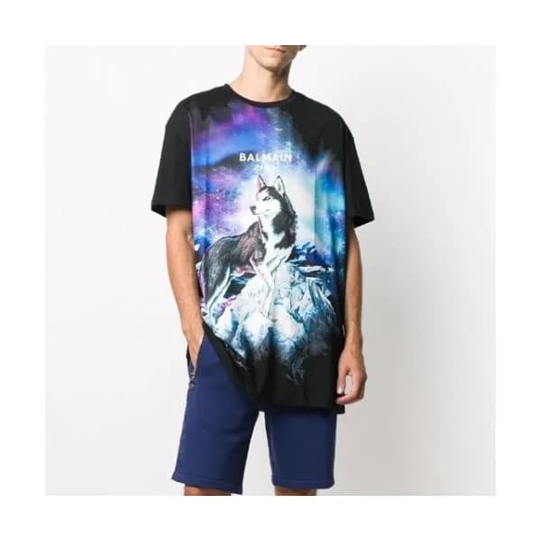 [발망]Balmain 2021 Mens Logo Cotton Short Sleeved Ts… - 1