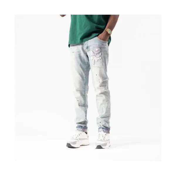 Gucci Mens Casual Classic Denim Jeans Blue - 구찌 2… - 1