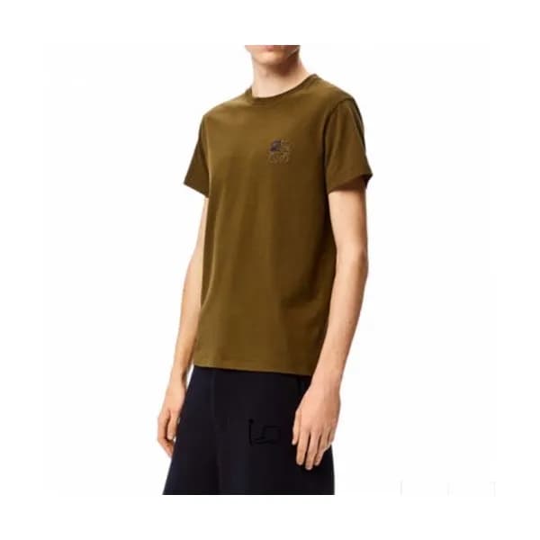 Loewe Mens Smile Short Sleeved Tshirts Burgundy -… - 1