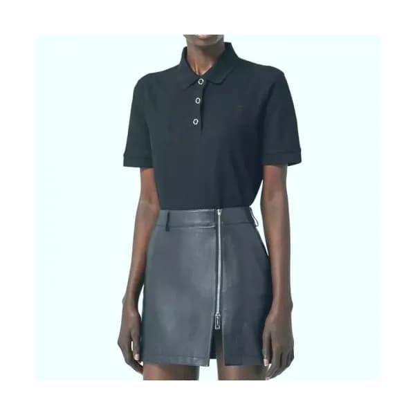 Burberry Womens Cotton Short Sleeved Tshirts Navy … - 1