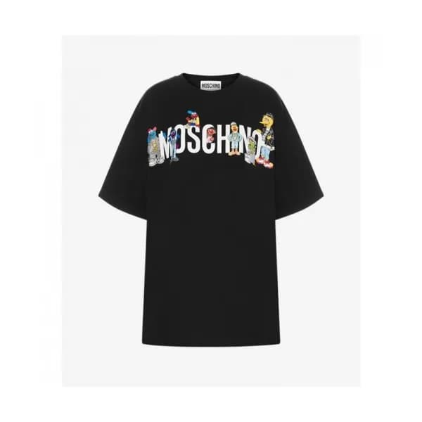 Moschino Mm/Wm Logo Cotton Short Sleeved Tshirts… - 1