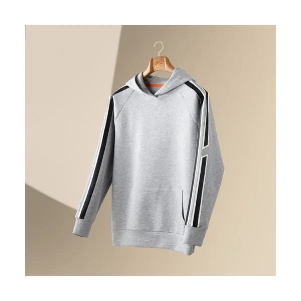 Hermes Mens Logo Casual Cotton Hoodie Gray - 에르메스… - 1