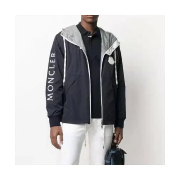 Moncler Mens Logo Casual Jackets Navy - 몽클레어 2021… - 1