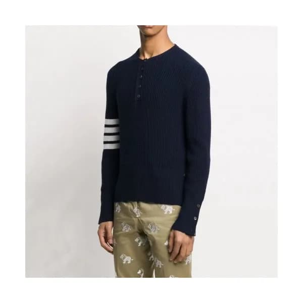 Thom Browne Mens Strap Sweaters Navy - 톰브라운 2021 … - 1