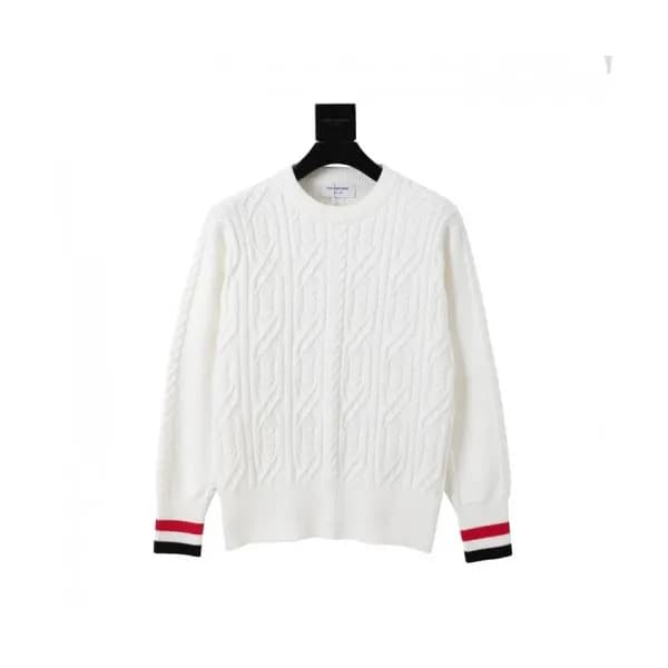Thom Browne Mm/Wm Strap Crew-neck Wool Sweaters W… - 1