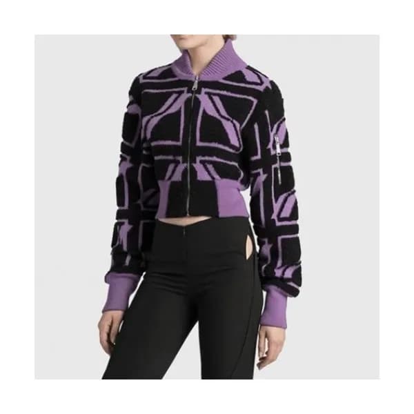WELLDONE Mm/Wm Retro Logo Crew-neck Sweaters Purp… - 1
