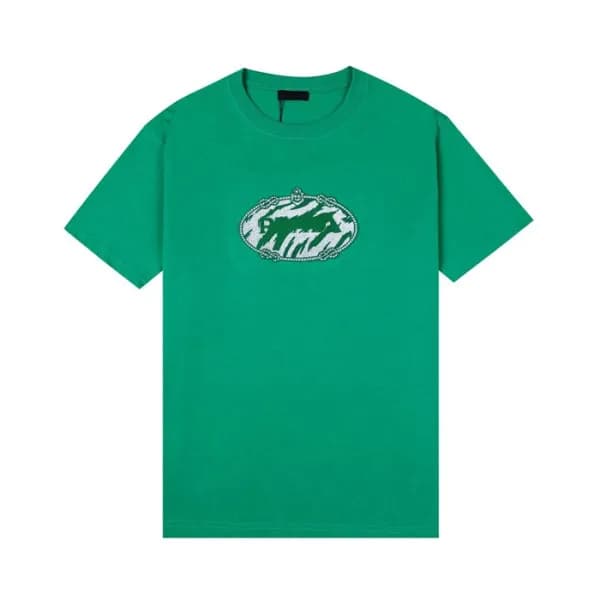 프라다 남/여 크루넥 그린 반팔티 - Unisex Green Tshirts - Pra025… - 1