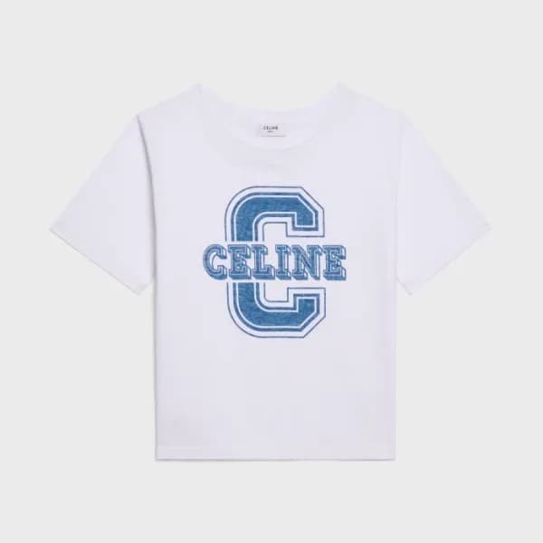 셀린느 남/녀 크루넥 화이트 반팔티 - Unisex White Tshirts - cel02… - 1
