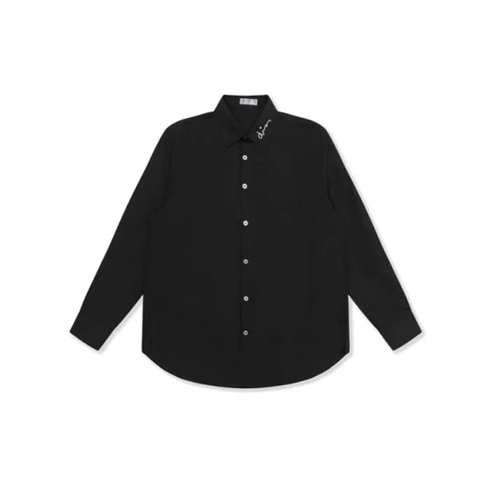 디올 남성 클래식 블랙 셔츠 - Mens Black Tshirts - dio01796x - 1