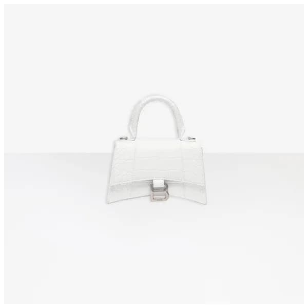 발렌시아가 여성 Hourglass 화이트 토트백 - Womens White Tote Bag… - 1