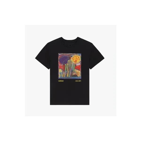 지방시 남성 크루넥 블랙 반팔티 - Mens Black Tshirts - giv0728x - 1