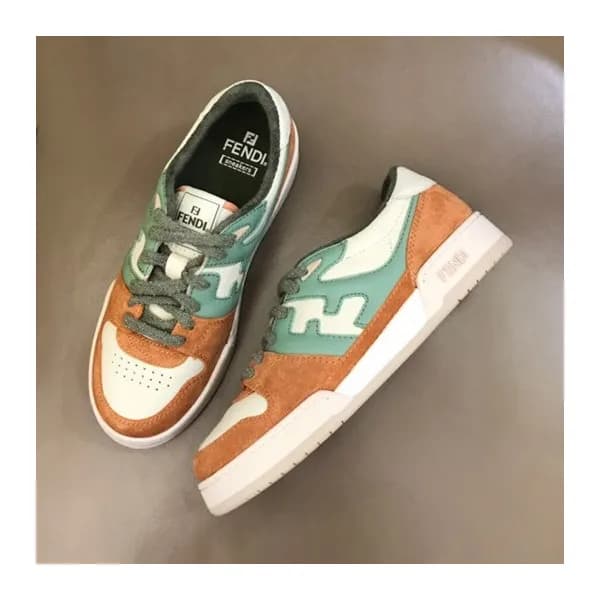 펜디 남성 Match 카멜 스니커즈 - Mens Camel Sneakers - fen012… - 1