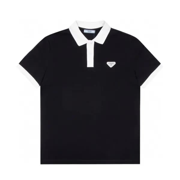 프라다 남성 블랙 폴로 반팔티 - Mens Black Tshirts - Pra02726x - 1