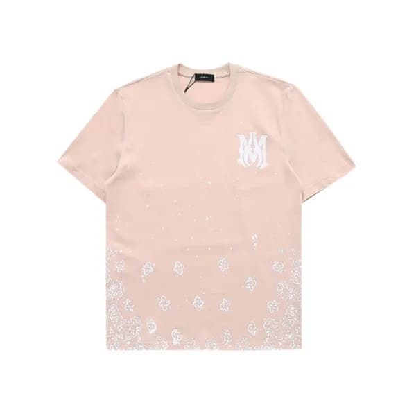 아미리 남성 핑크 크루넥 반팔티 - Mens Pink Tshirts - amr0361x - 1